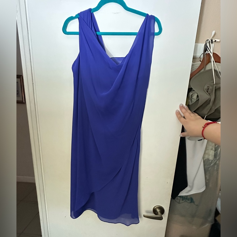 Blue one shoulder dress